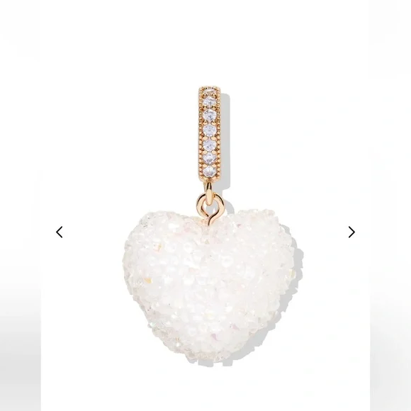 Jelly Heart - Pave Connector - Cloud - only 1 - Picture 2 of 2